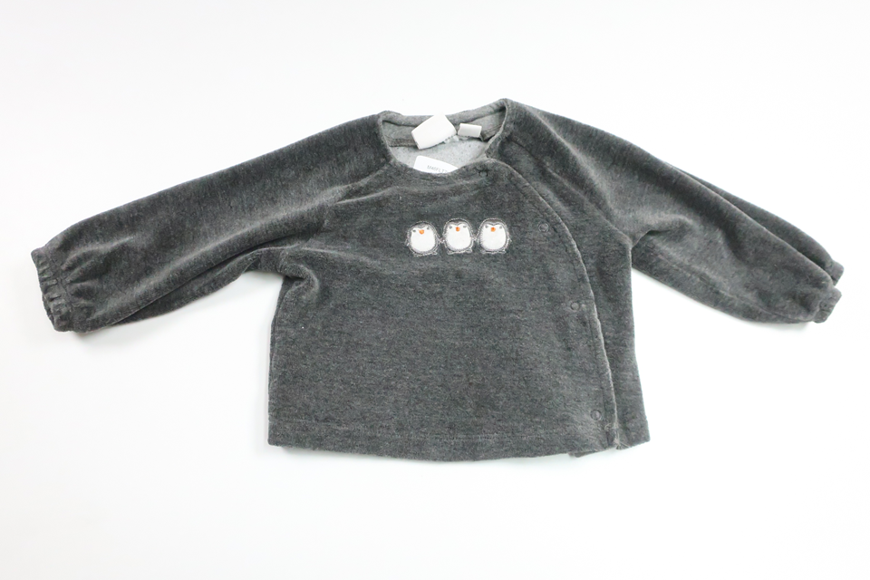 Fleecetrøje fra My Wear Baby - Størrelse 68 - Grå