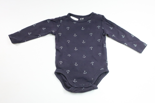 Bodysuit fra H&M - Størrelse 62 - Marineblå