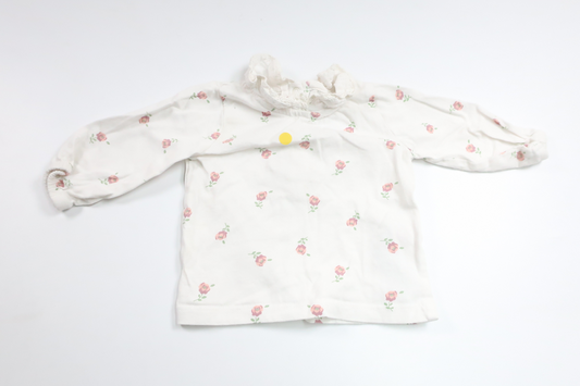 Blomstertrøje fra Primark - Størrelse 62 - Hvid
