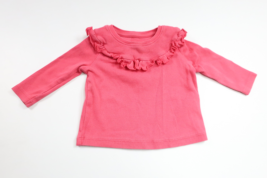 Ribstrikket sweater fra M&S - Størrelse 68 - Lyserød