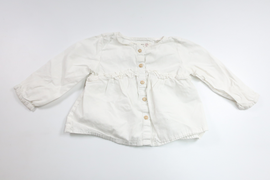 Bluse fra Zara - Størrelse 68/74 - Hvid
