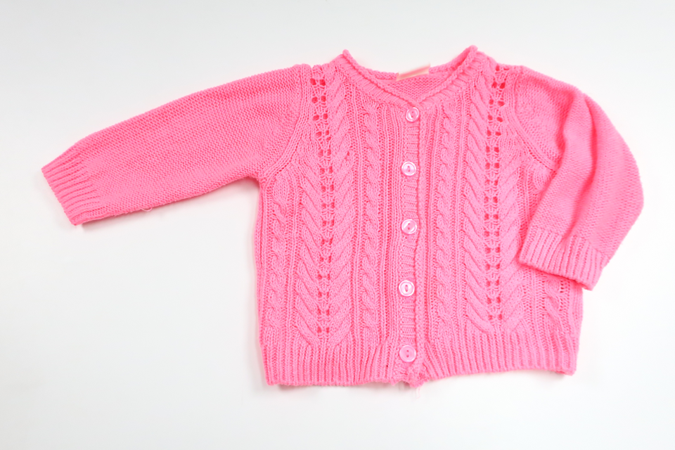 Strikket cardigan fra Lindex - Størrelse 62 - Neon