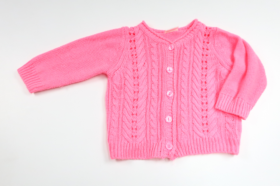 Strikket cardigan fra Lindex - Størrelse 62 - Neon