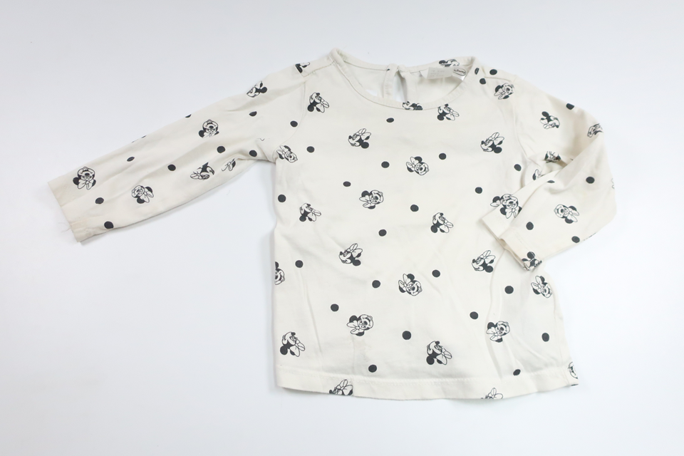 Sweater med Minnie fra H&M - Størrelse 74 - Off-white
