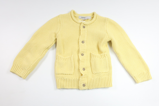 Strikket cardigan fra My Wear Baby - Størrelse 80 - Gul