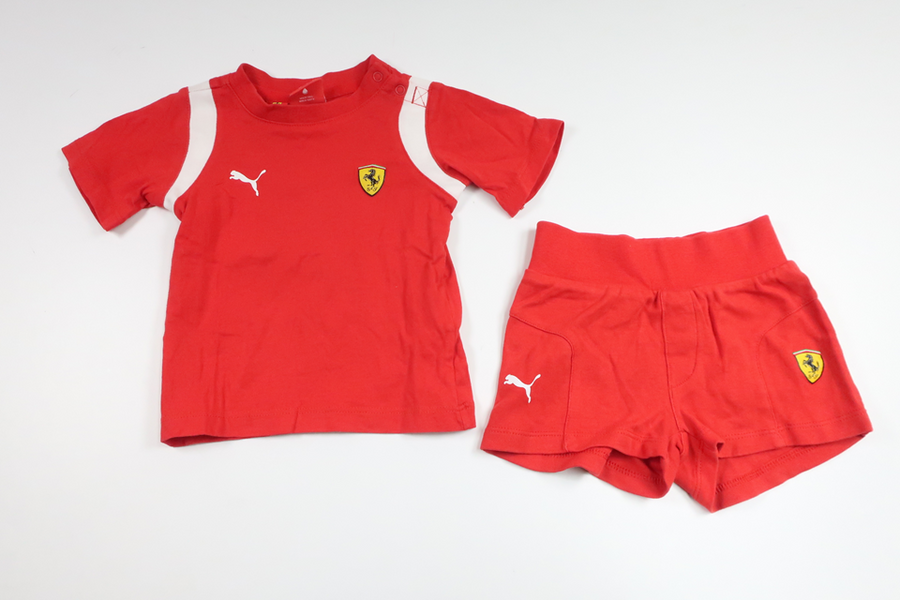 Sæt med shorts og t-shirt Ferrari fra Puma - Størrelse 68 - Rød