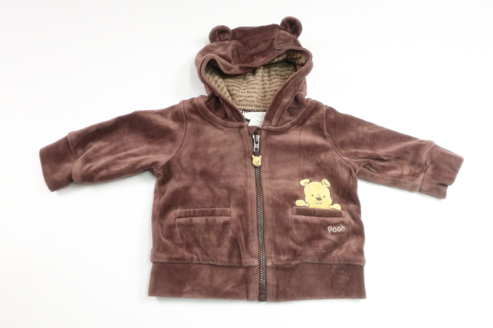 Fleece-hættetrøje med Peter Plys fra H&M - Størrelse 62 - Brun