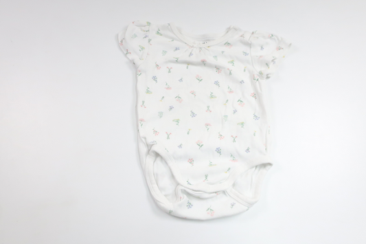 Blomsterbody fra H&M - Størrelse 68 - Hvid