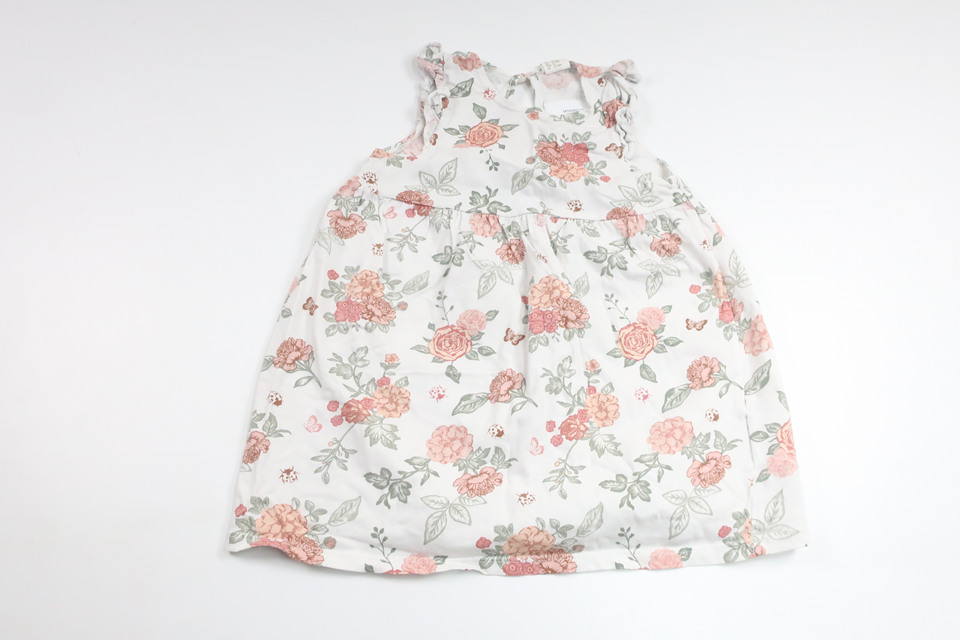 Blomsterkjole fra H&M - Størrelse 86 - Hvid