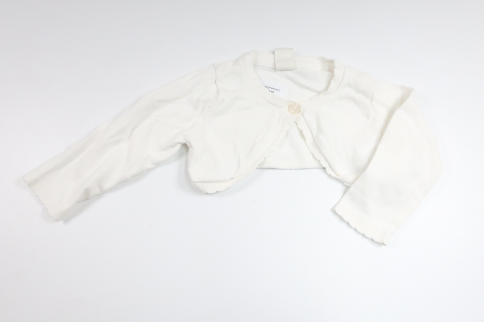 Strikket bolero fra H&M - Størrelse 68 - Hvid
