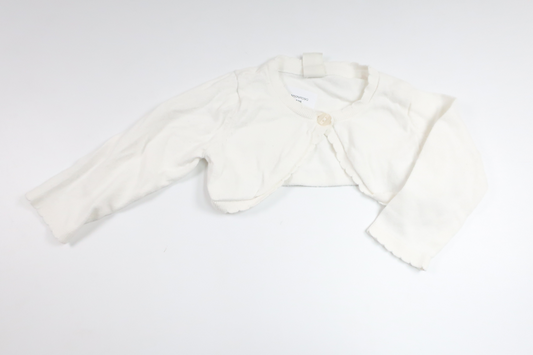 Strikket bolero fra H&M - Størrelse 68 - Hvid