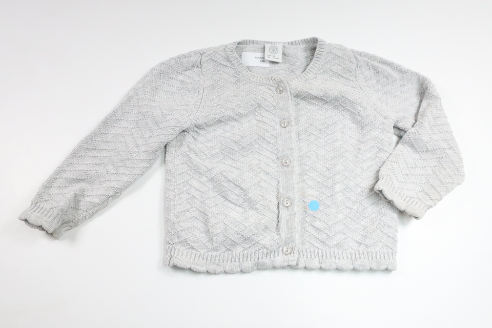 Strikket cardigan fra Lindex - Størrelse 86 - Grå