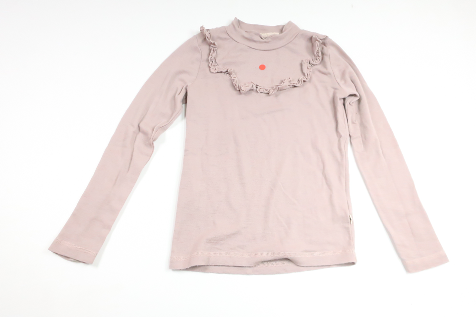 Sweater i 100% merinould fra Wheat - Størrelse 128 - Lilla