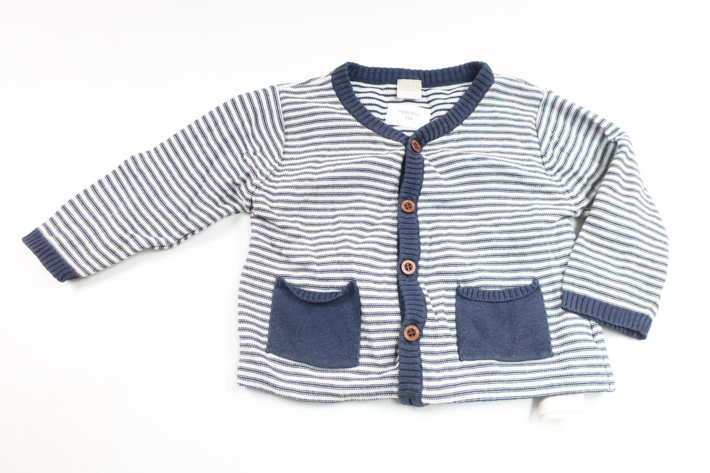 Strikket cardigan fra Name It - Størrelse 68 - Marineblå