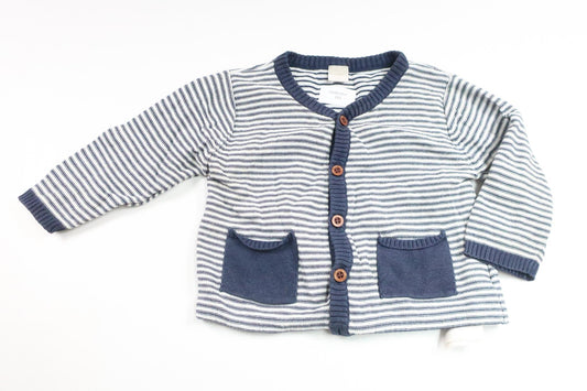 Strikket cardigan fra Name It - Størrelse 68 - Marineblå