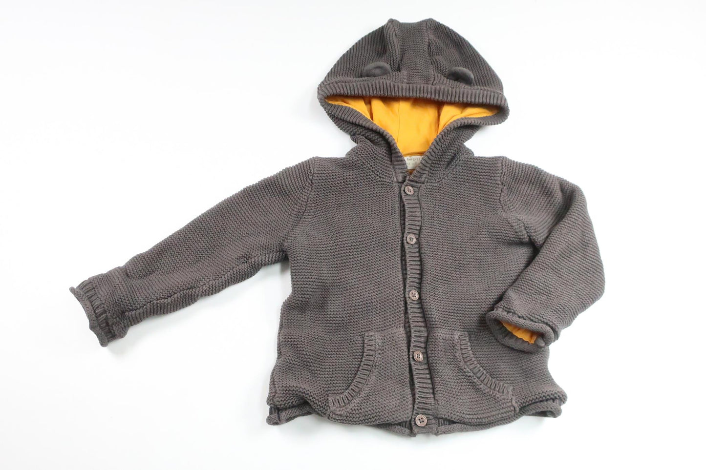 Foret strikket hættetrøje fra Lupilu - Størrelse 86/92 - Grå