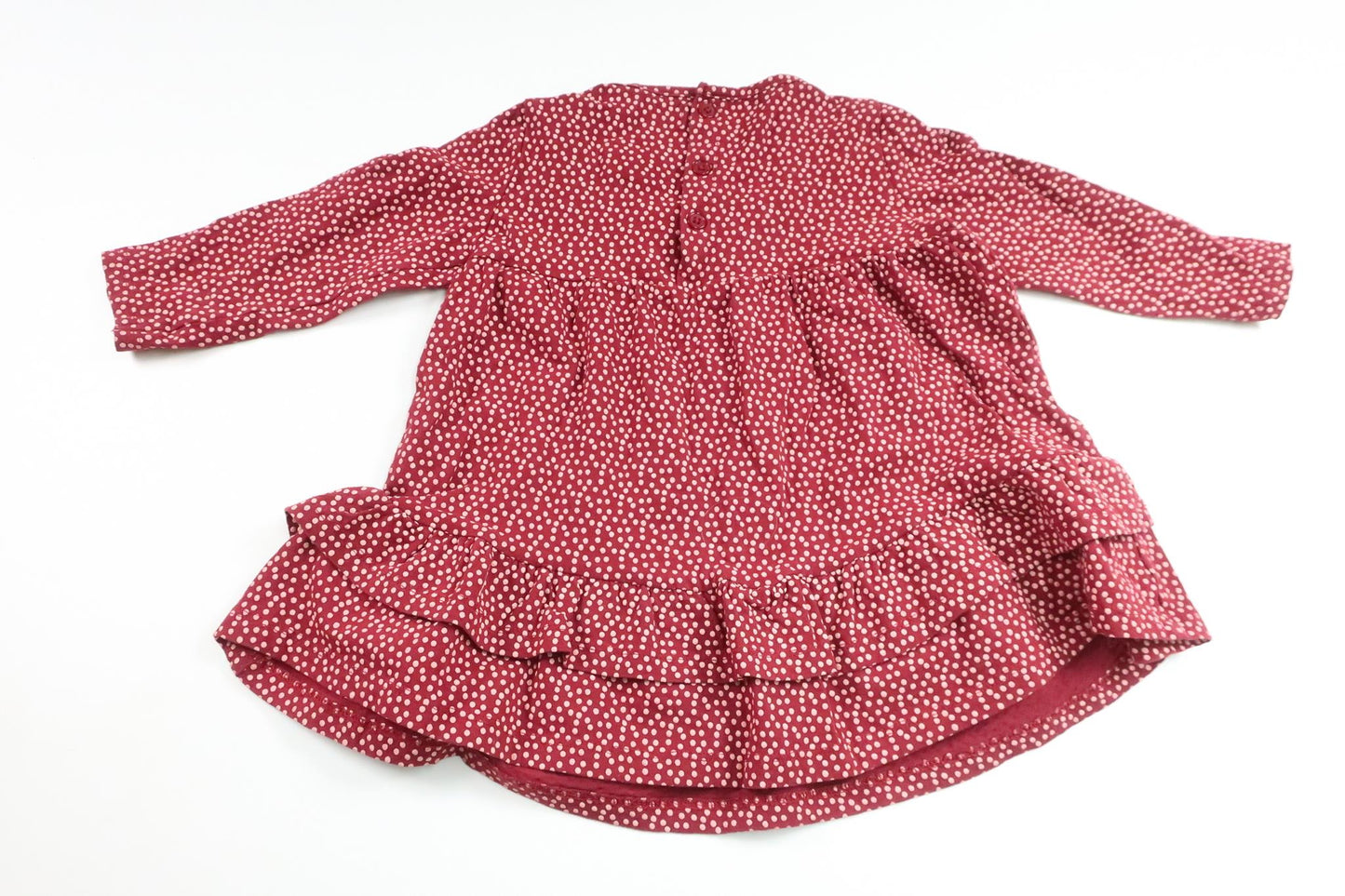 Prikket kjole fra Sweetie - Størrelse 80 - Bordeauxrød