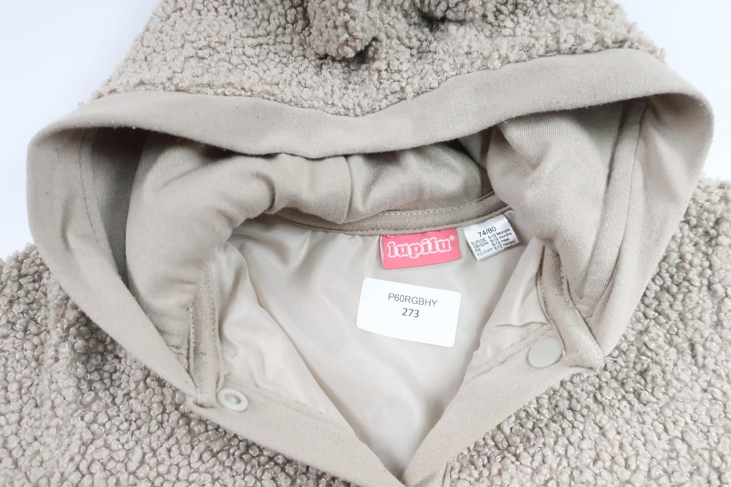 Hættejakke fra Lupilu - Størrelse 74/80 - Beige