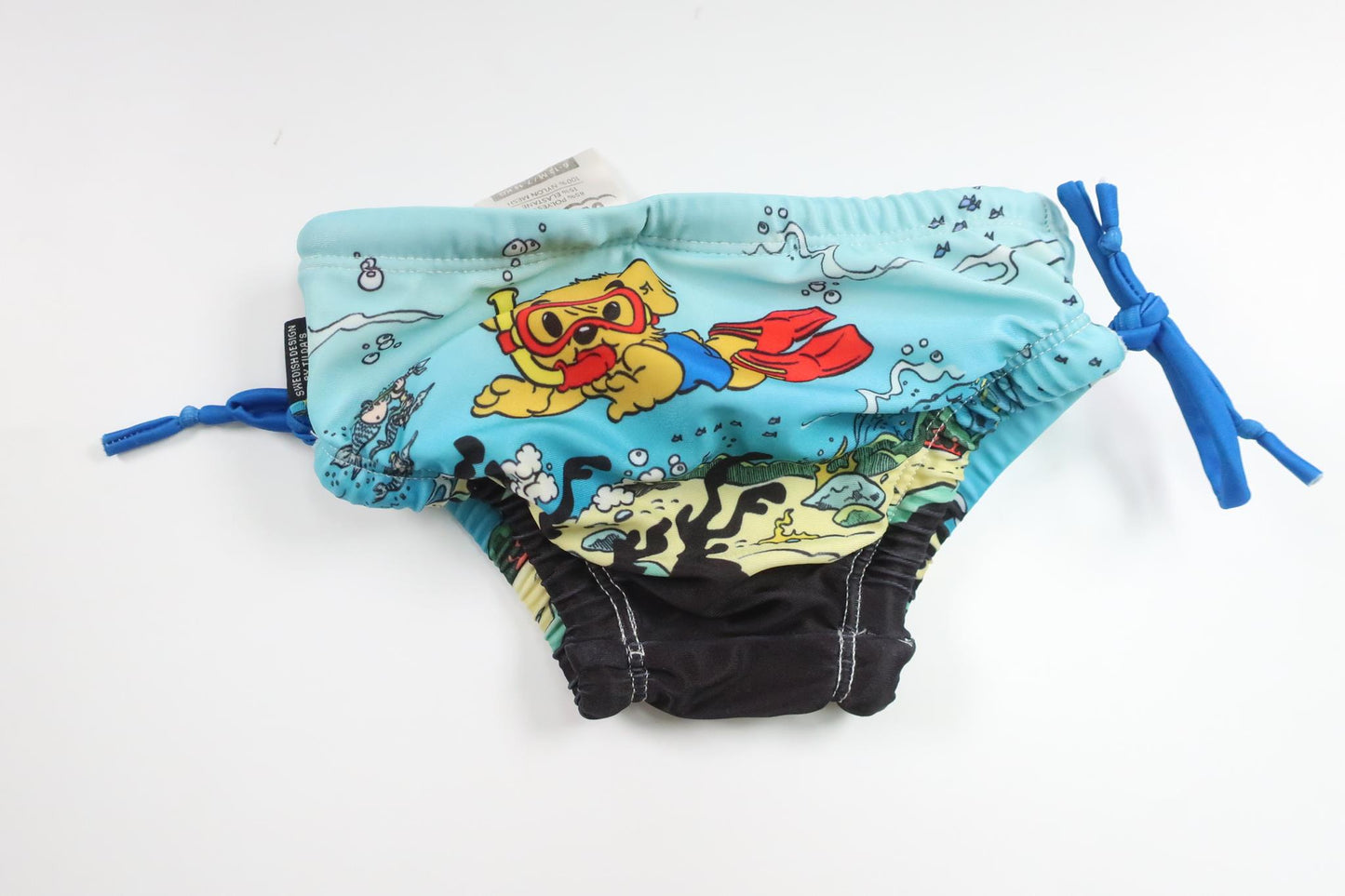 Badeble med bamse fra Swimpy - Størrelse 62/68 - Blå