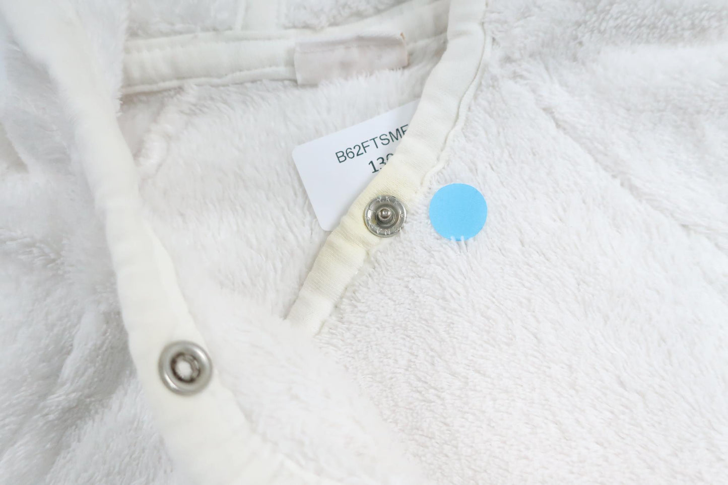 Fleecejakke med hætte fra Lindex - Størrelse 56 - Hvid