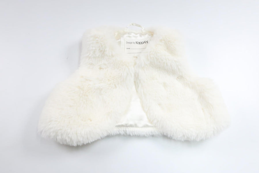 Bolero/Cardigan i kunstpels fra Kappahl - Størrelse 68 - Hvid