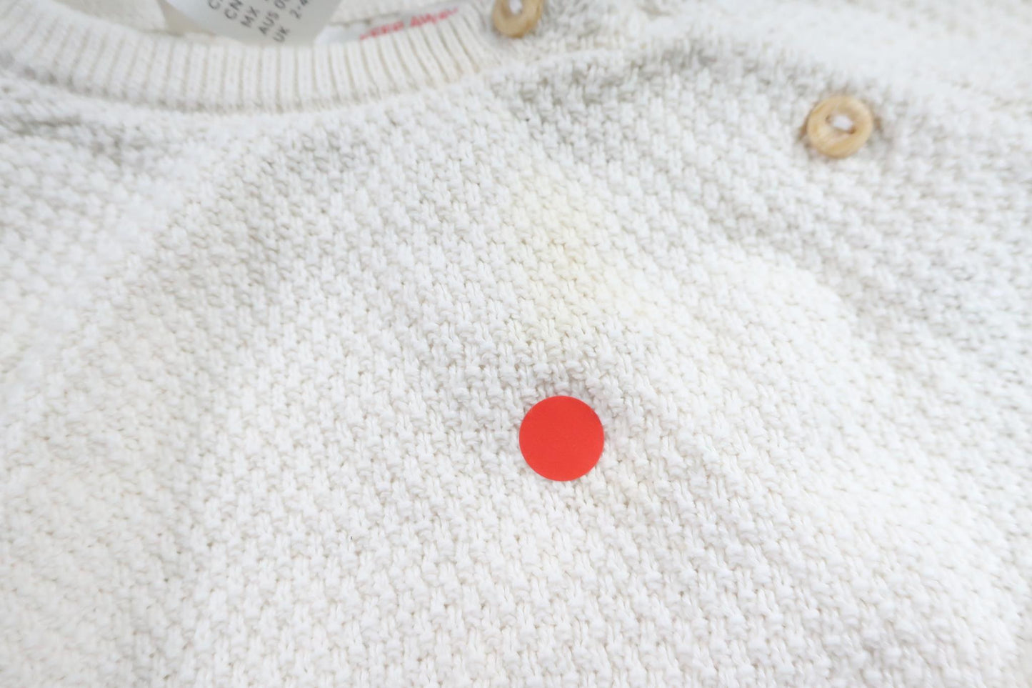 Strikket sweater fra H&M - Størrelse 62 - Off-white