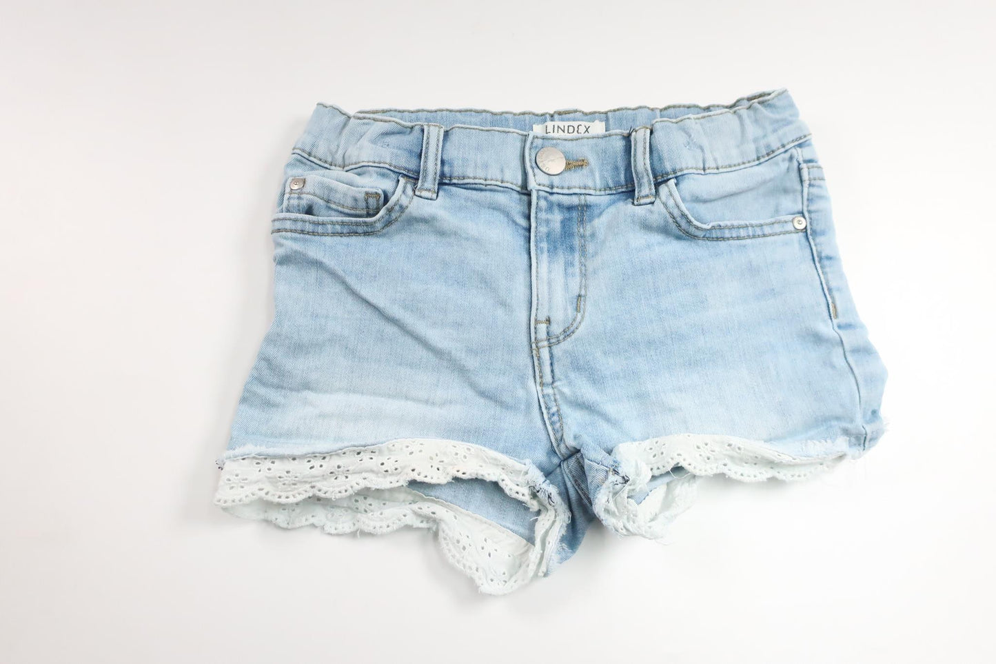 Denimshorts fra Lindex - Størrelse 128 - Denim