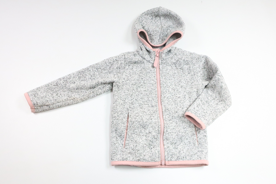 Fleece-hættetrøje fra H&M - Størrelse 92 - Grå