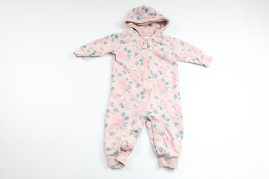 Blomsterjumpsuit fra Lindex - Størrelse 62 - Lyserød