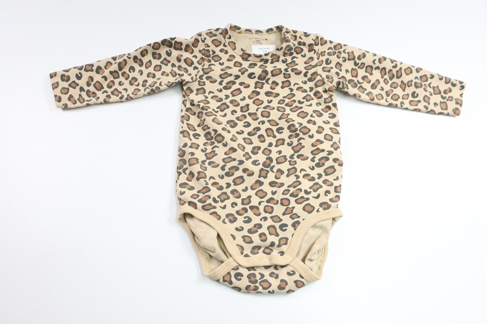 Leopardprintet bodysuit fra Minimarket - Størrelse 74/80 - Beige