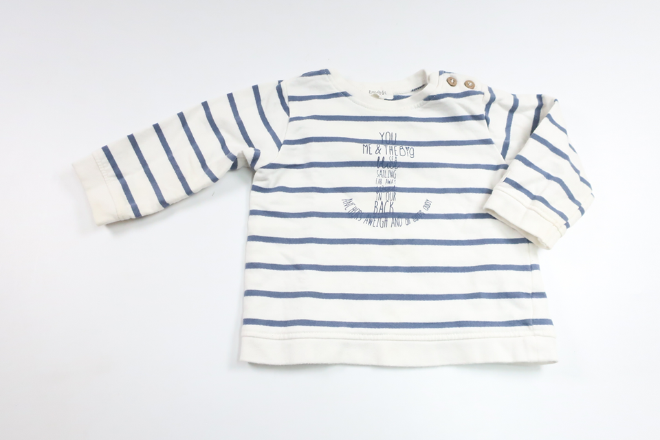 Sweatshirt fra Newbie - Størrelse 68 - Hvid