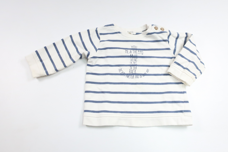 Sweatshirt fra Newbie - Størrelse 68 - Hvid