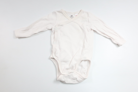 Wrap-body fra H&M - Størrelse 62 - Hvid