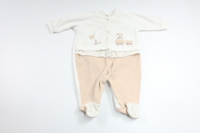 Fleecepyjamas fra Civil - Størrelse 62 - Off-white