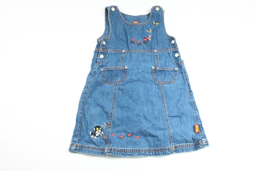 Denimkjole fra Bamse by Lindex - Størrelse 116 - Denim