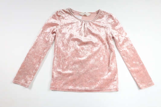 Veloursweater fra H&M - Størrelse 110/116 - Lyserød