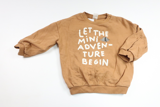 Sweatshirt fra H&M - Størrelse 86 - Brun