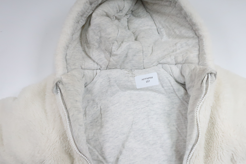 Fleeceoveralls fra Primark - Størrelse 68 - Hvid