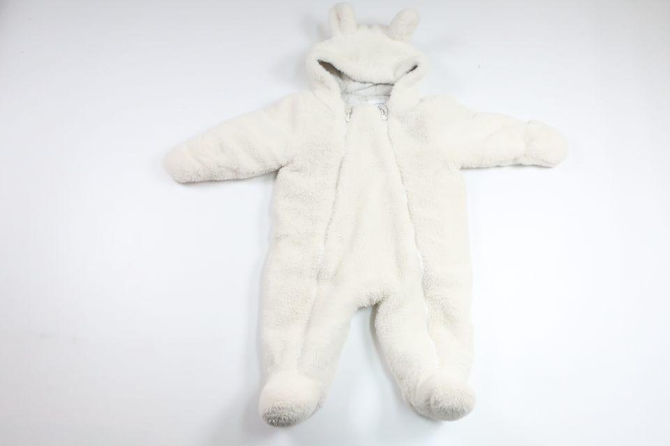 Fleeceoveralls fra Primark - Størrelse 68 - Hvid