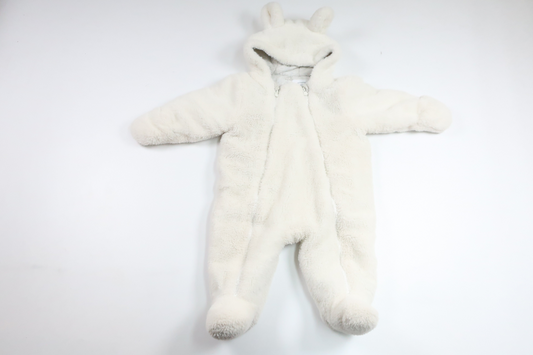 Fleeceoveralls fra Primark - Størrelse 68 - Hvid