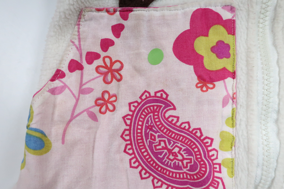 Fleececardigan fra Hemsytt - Størrelse 110/116 - Multifarvet