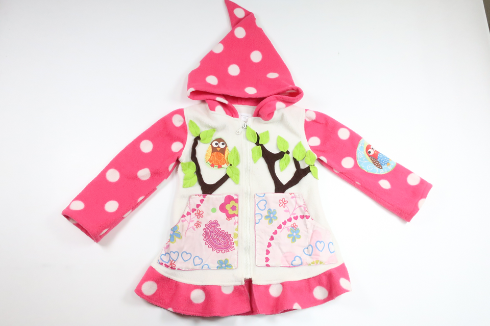 Fleececardigan fra Hemsytt - Størrelse 110/116 - Multifarvet