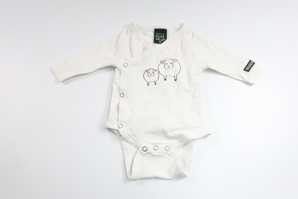 Wrap-body fra Villervalla - Størrelse 50 - Hvid