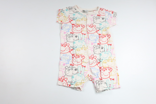 Pyjamas med Greta Gris fra H&M - Størrelse 80 - Hvid