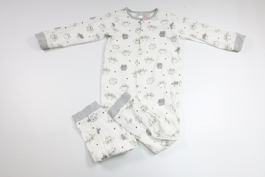Pyjamas med ugler fra H&M - Størrelse 98 - Hvid