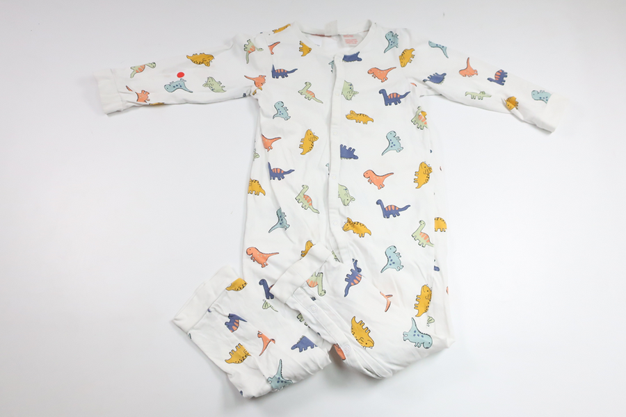 Pyjamas med dinosaurer fra H&M - Størrelse 98 - Hvid