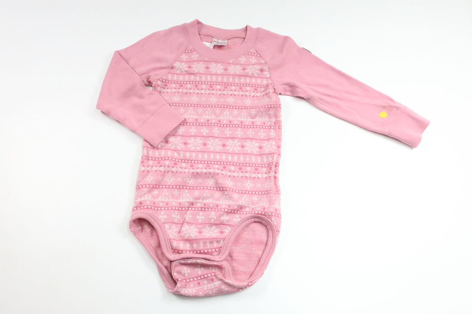 Basislagsbody i 100% merinould fra Polarn o. Pyret - Størrelse 86/92 - Pink