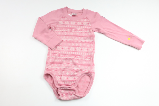 Basislagsbody i 100% merinould fra Polarn o. Pyret - Størrelse 86/92 - Pink
