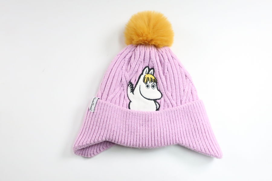 Fleeceforet hue med kvast fra Mumien af ​​Nordic Buddies - Størrelse 86/92 - Lilla