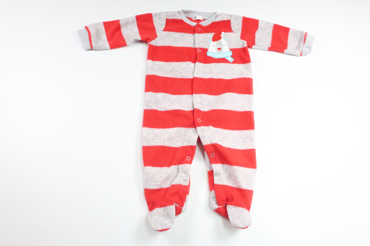 Fleecepyjamas fra Pepco - Størrelse 68 - Rød